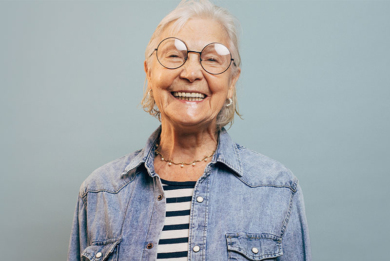 dentures patient smiling